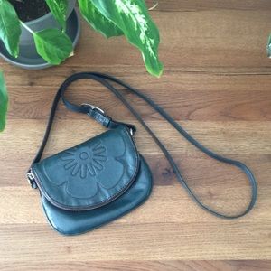 brighton turquoise crossbody magnetic flower bag